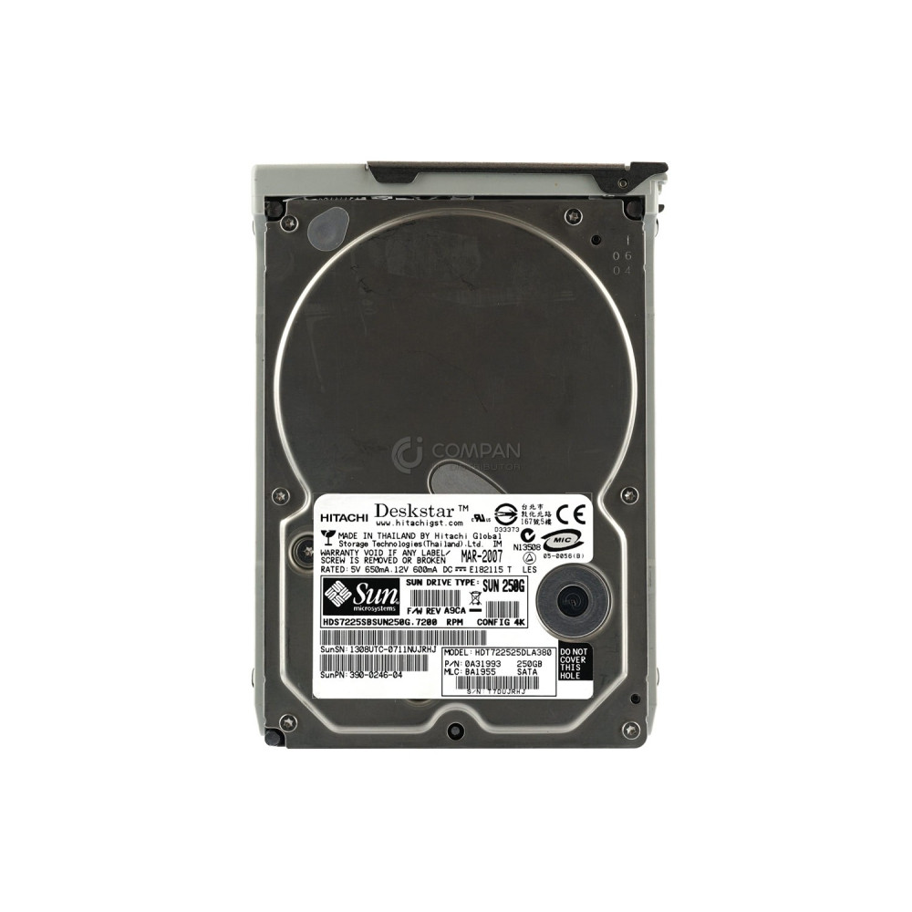 540-6485-02 SUN HDD 250GB 7.2K SATA 3G 3.5" LFF